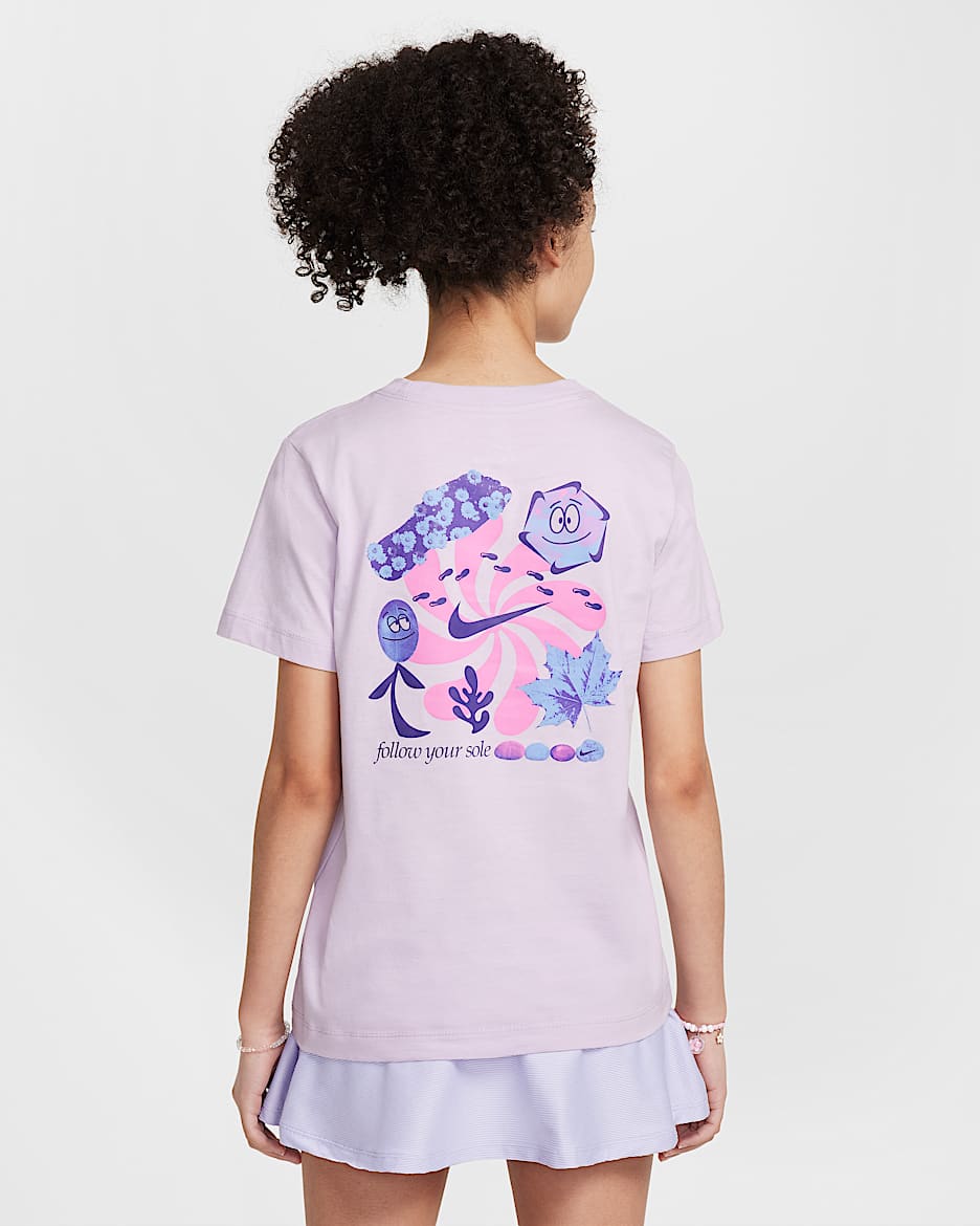 Nike Sportswear 大童T恤 - 粉紫
