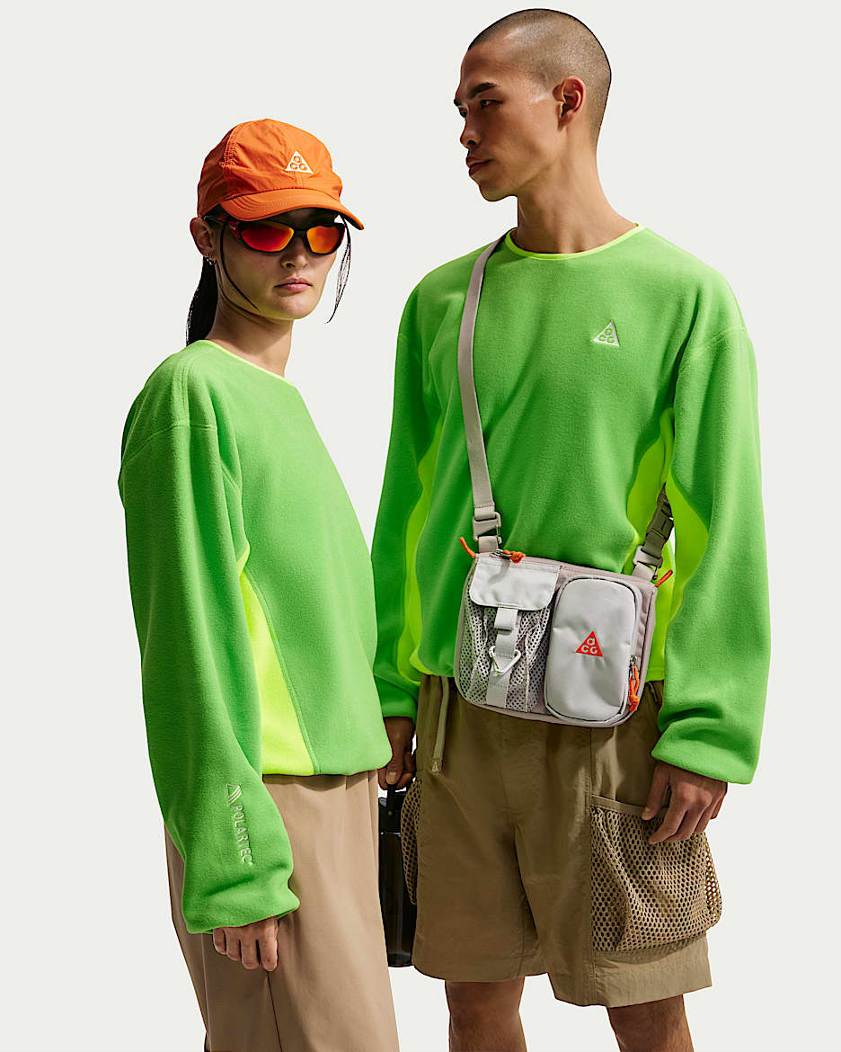 Nike ACG "Wolf Tree" 男子摇粒绒圆领上衣 - 明绿/荧光冰黄/荧光冰黄/山峰白