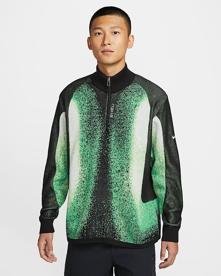 Nike Project F.R.O.G. 男子热成像图案毛衣 - 黑/惊喜绿/浅柠檬黄