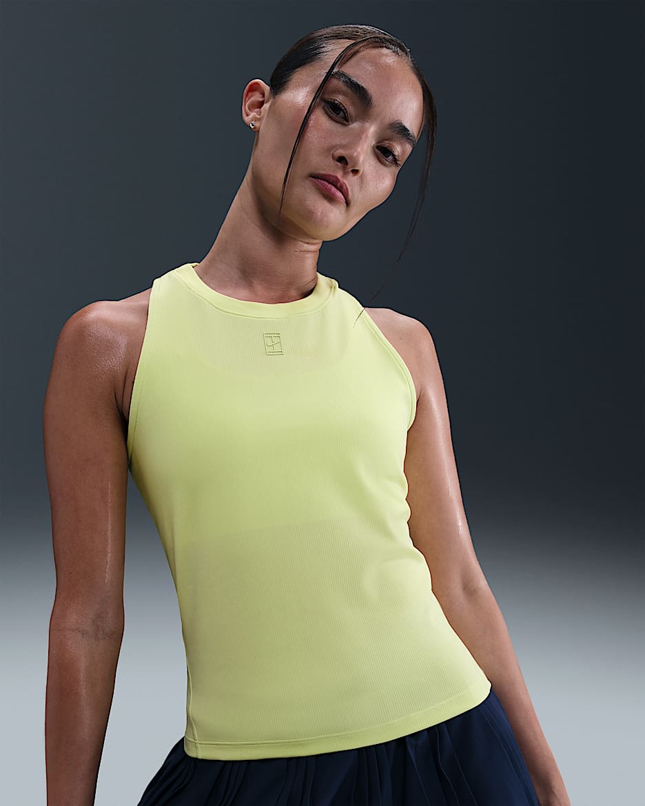 NikeCourt Advantage Dri-FIT 女子速干网球背心 - 浅柠檬黄/浅柠檬黄
