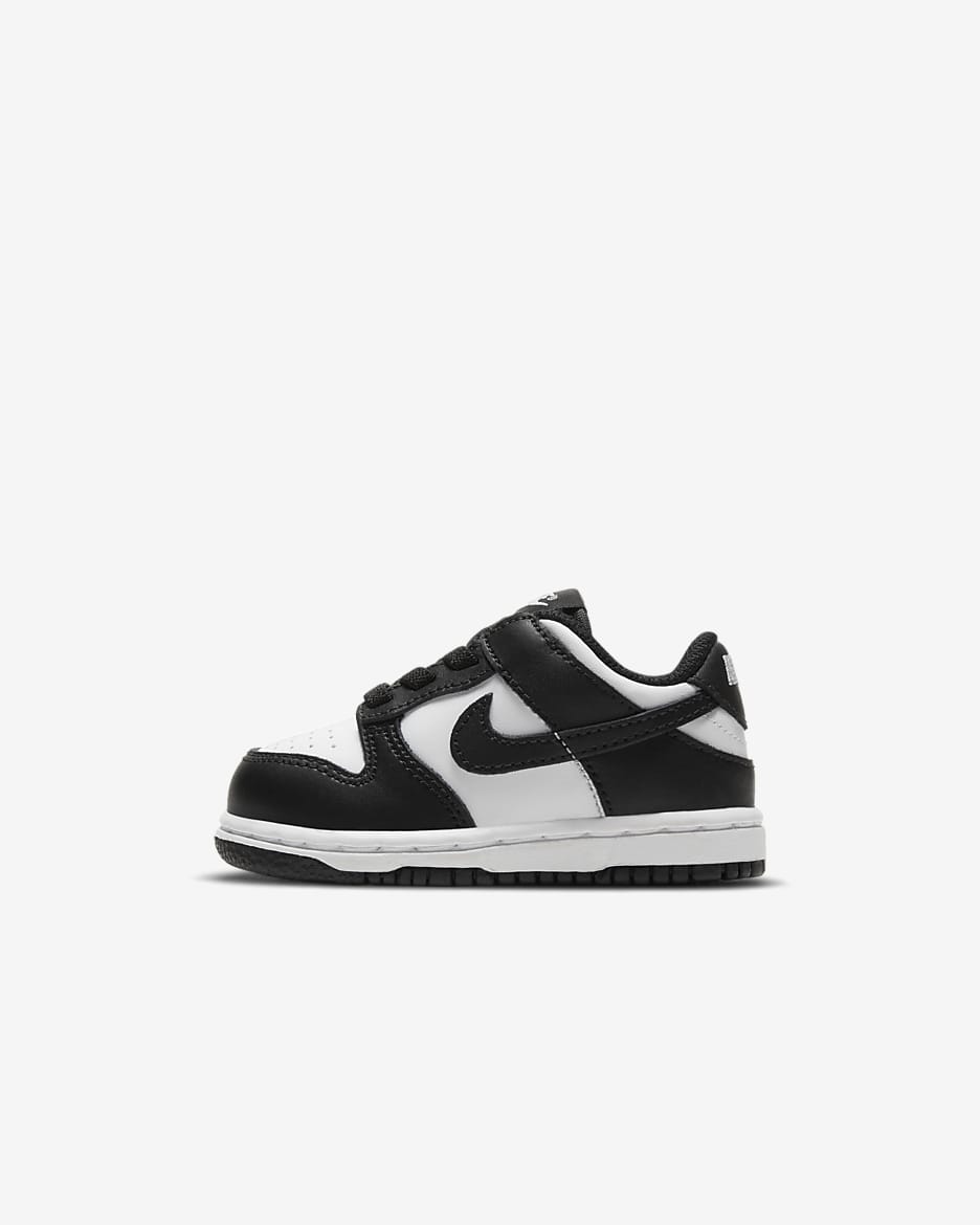 Nike Dunk Low 婴童易穿脱运动童鞋板鞋 - 白色/白色/黑