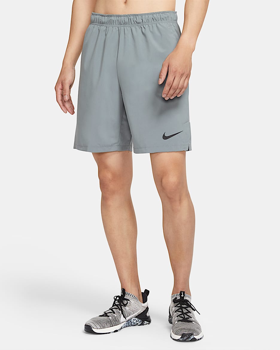 Nike Flex 男子梭织训练短裤 - 烟灰/黑