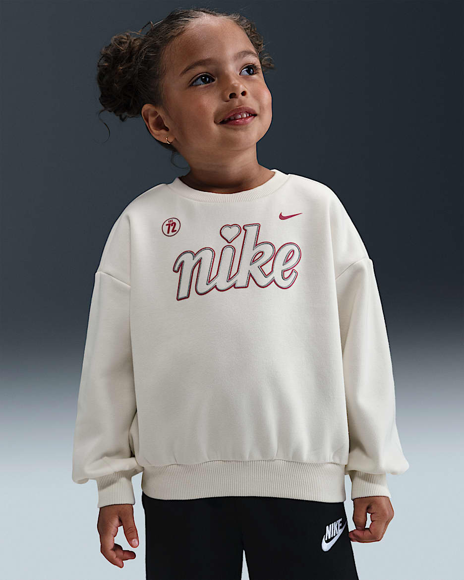Nike 婴童舒适加绒圆领上衣 - 珍珠灰