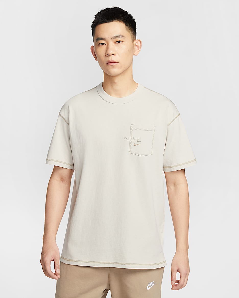 Nike Sportswear 男子复古水洗T恤 - 浅骨色
