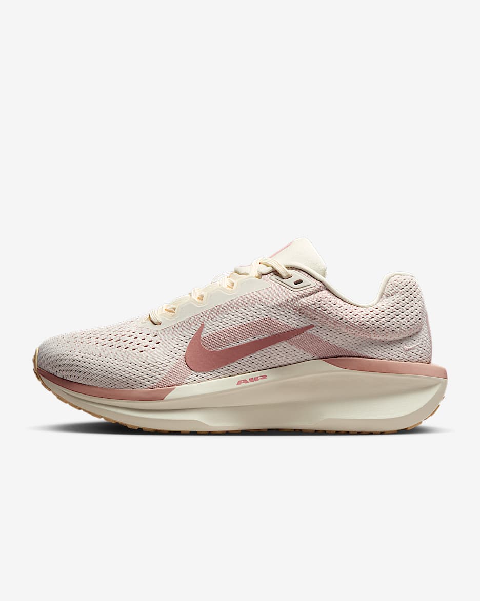Nike Winflo 11 女子公路跑步鞋 - 淡象牙白/微粒粉/珍珠白/玫瑰金