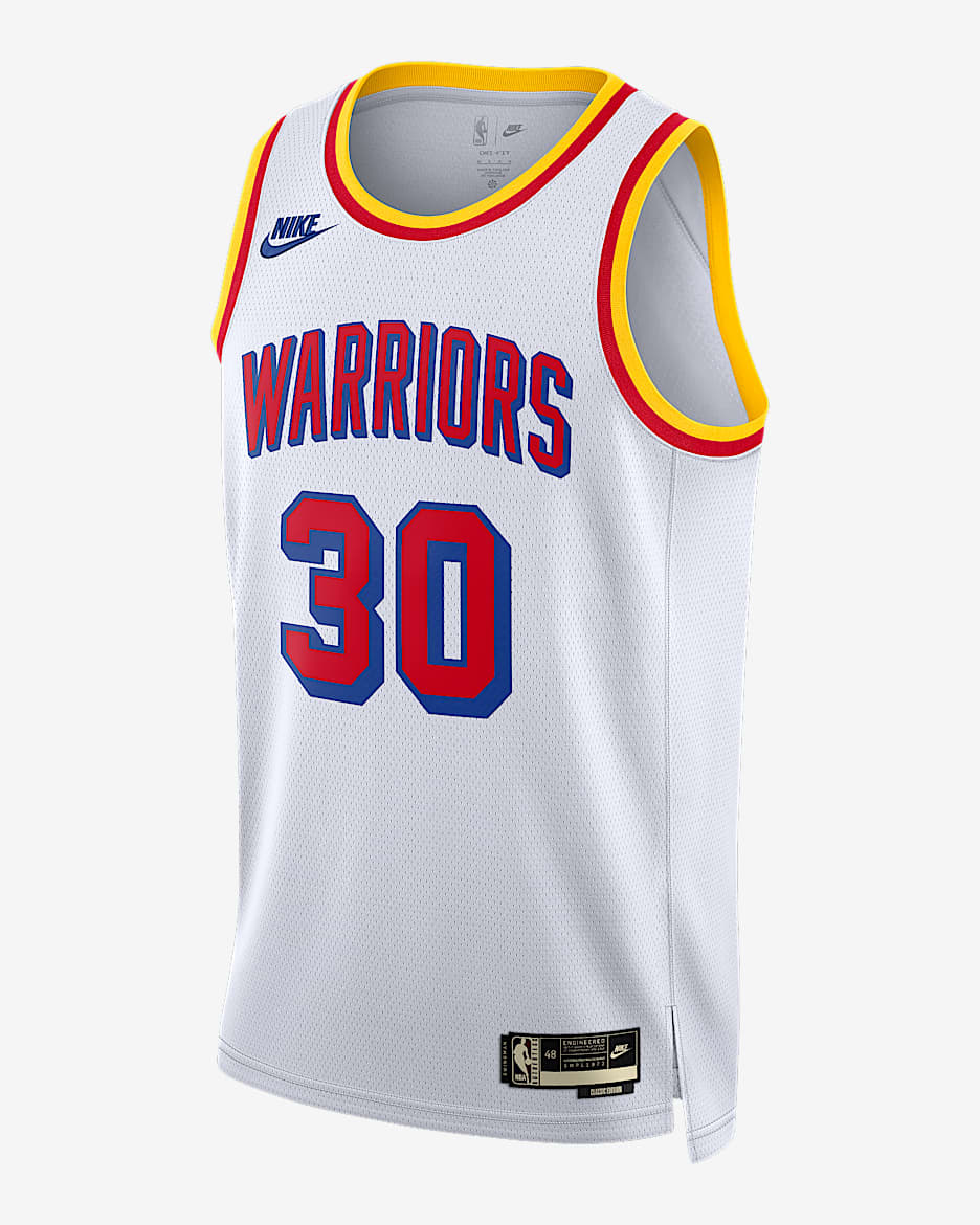 2024/25 赛季金州勇士队斯蒂芬·库里 (Stephen Curry) Hardwood Classics Nike Dri-FIT NBA Swingman Jersey 男子速干球衣 - 白色