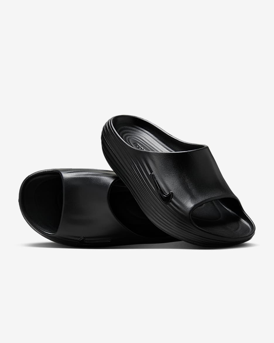 Nike ReactX Rejuven8 男子拖鞋 - 黑/黑/黑