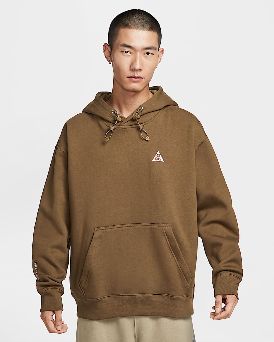 Nike ACG "Tuff Fleece" 加绒套头连帽衫 - 苔木棕色