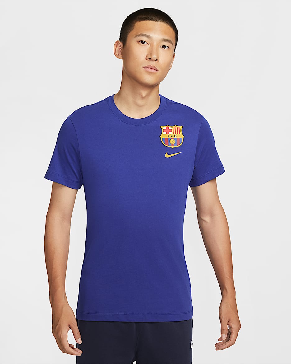 巴萨（巴塞罗那足球俱乐部）Nike 男子足球T恤 - 深宝蓝