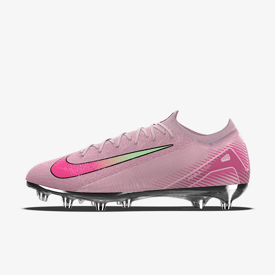 Nike Mercurial Vapor 16 Elite By You 耐克刺客系列专属定制人造草地低帮足球鞋 - 泡沫粉/透明粉/泡沫粉