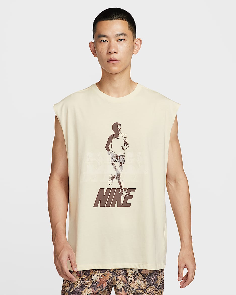 Nike 男子无袖跑步上衣 - 椰奶色