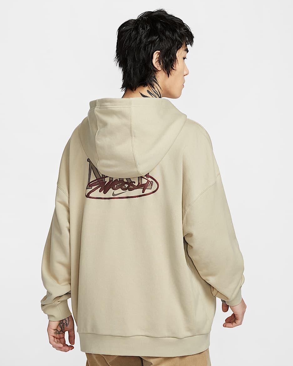 Nike Club 男子 Oversize 风法式毛圈套头连帽衫 - 沙漠卡其/沙漠卡其