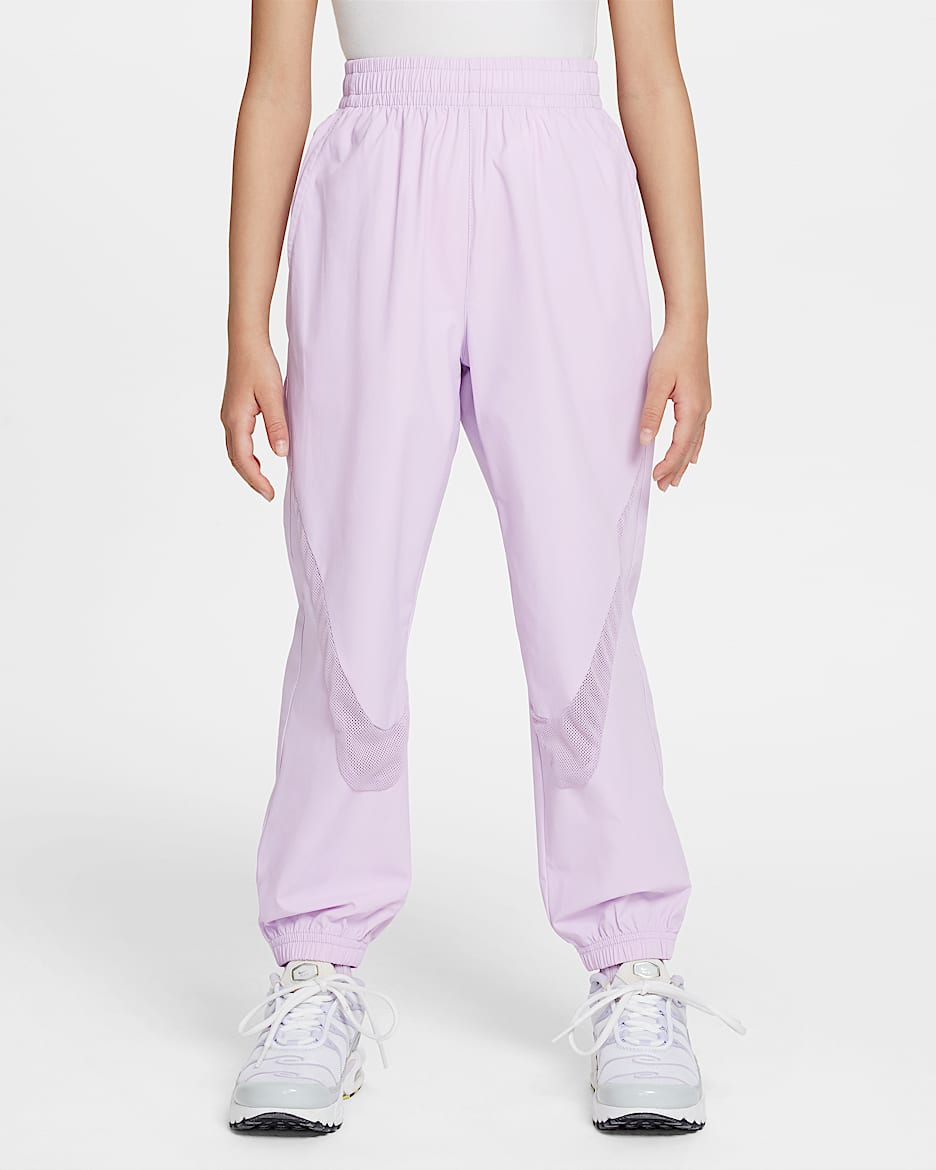 Nike Swoosh 幼童凉感防晒网眼布镶嵌梭织长裤 - 粉紫