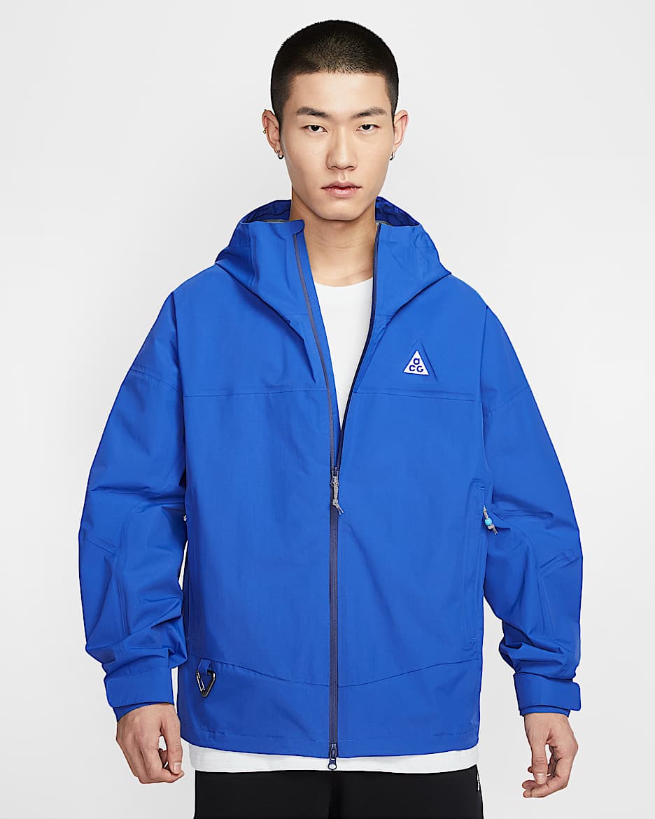 Nike ACG "Morpho" Storm-FIT ADV 2.5L 男子防风防水夹克硬壳冲锋衣 - 游戏宝蓝/空间蓝/山峰白