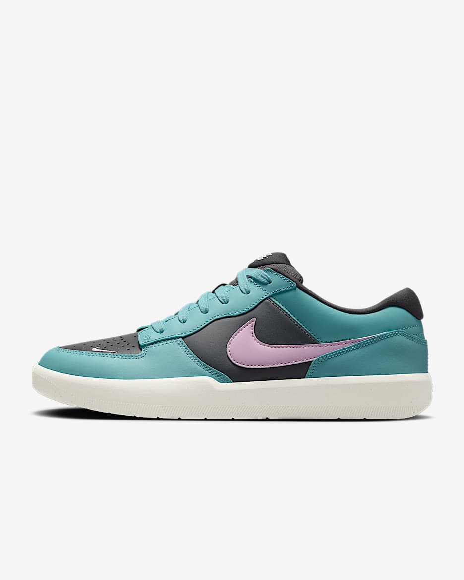 Nike SB Force 58 Premium 情人节男/女复古滑板鞋 - 牛仔蓝绿/暗烟灰/红棕色/泡沫粉