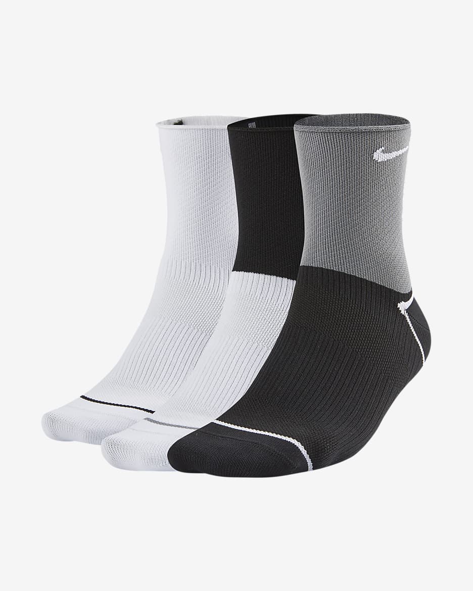 Nike Everyday Plus Lightweight 女子速干训练短袜（3 双） - 多色