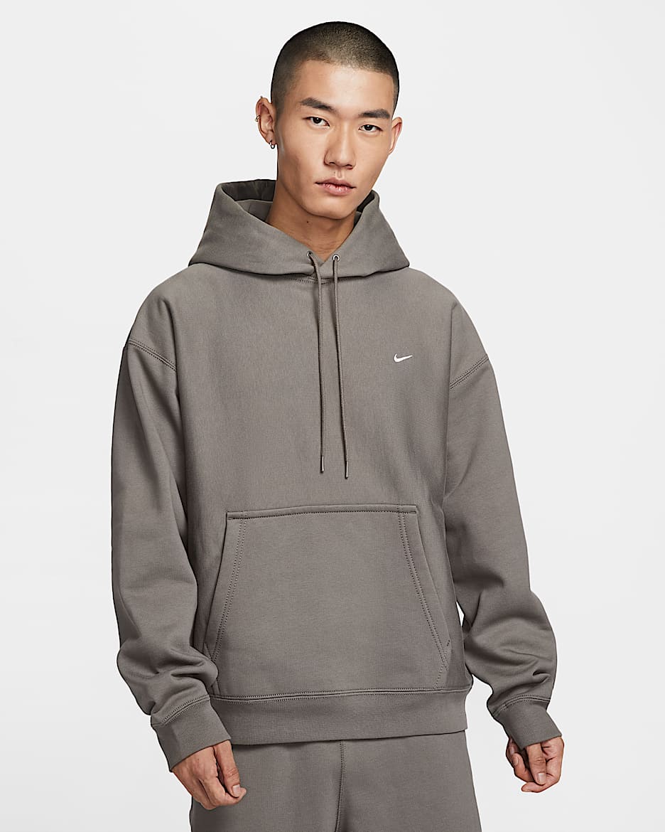 Nike Solo Swoosh 男子加绒套头连帽衫 - 洞穴石色/洞穴石色/白色