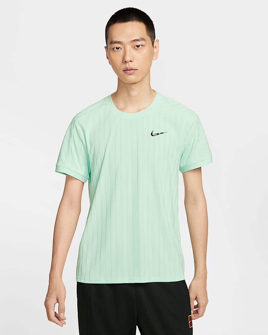 NikeCourt Slam Dri-FIT ADV 男子速干网球上衣 - 泡沫薄荷绿