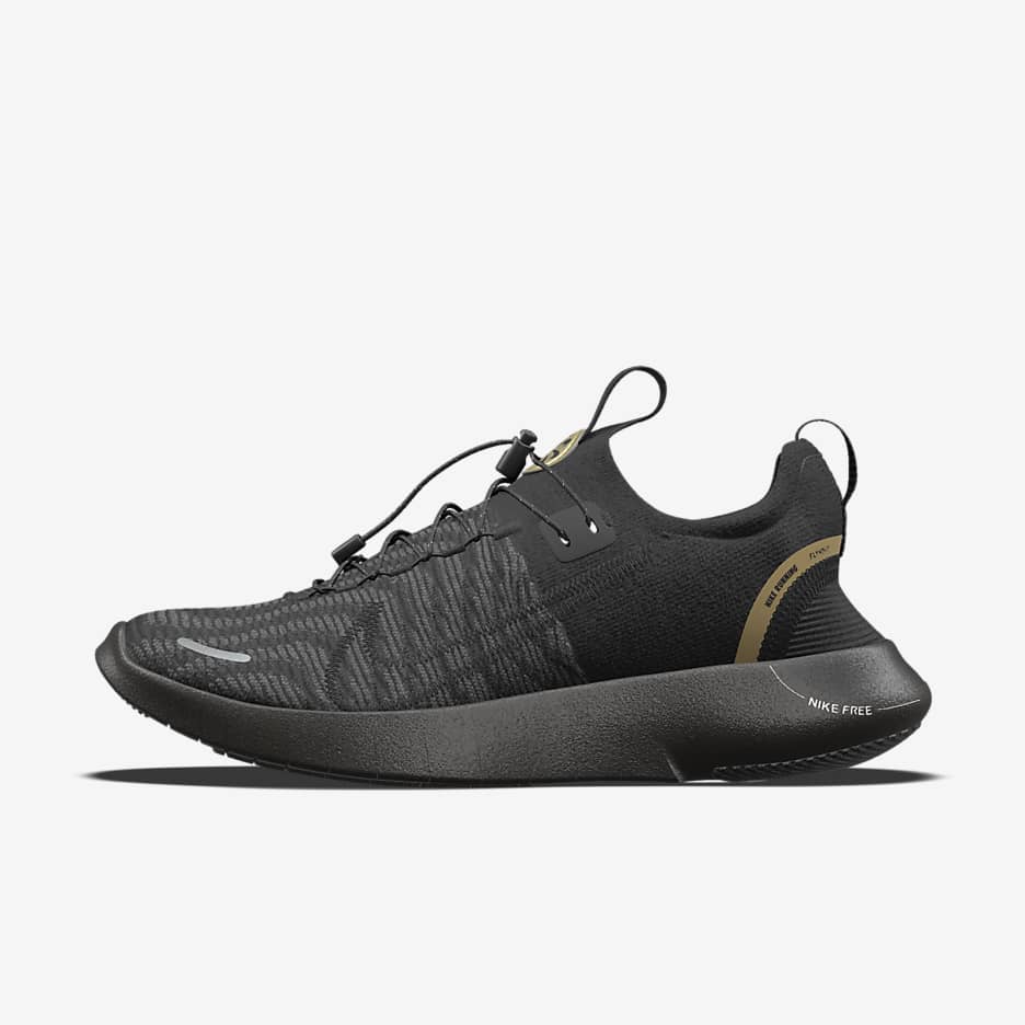 Nike Free RN By You 专属定制男子公路跑步鞋 - 黑/煤黑/黑