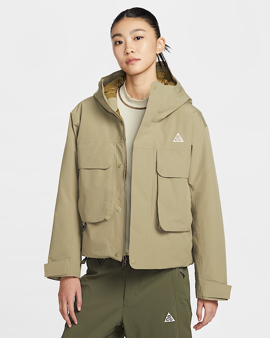 Nike ACG "Skull Peak" Storm-FIT 女子防风拒水夹克 - 橄榄绿/高射炮橄榄绿/大学灰/山峰白