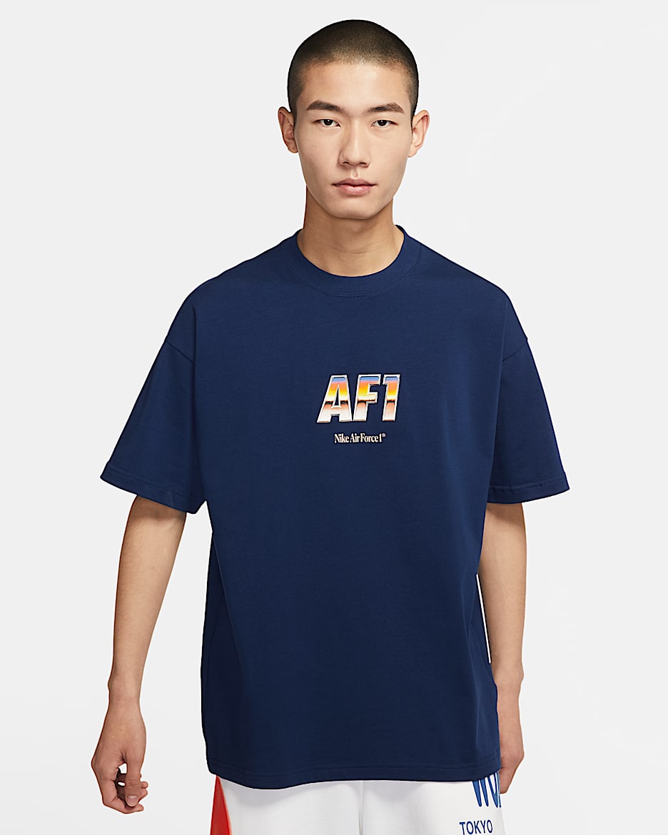 Nike AF1 男子T恤 - 空间蓝