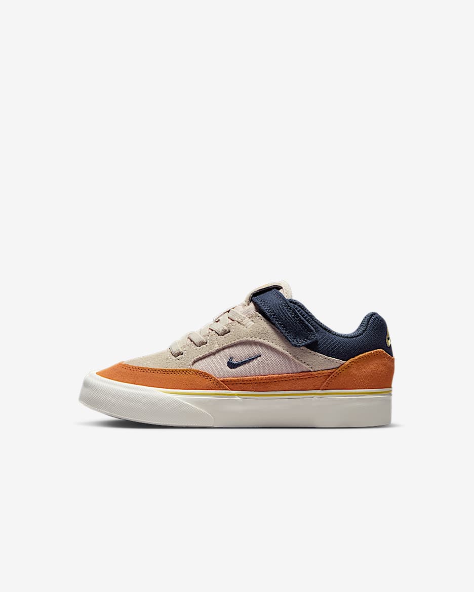 Nike SB Malor 幼童薄底滑板鞋 - 浅土褐/君王/帆白/闪电蓝