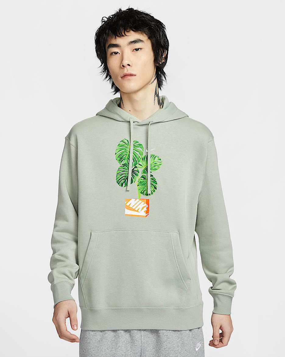 Nike Club 男子加绒套头连帽衫 - 地平线绿