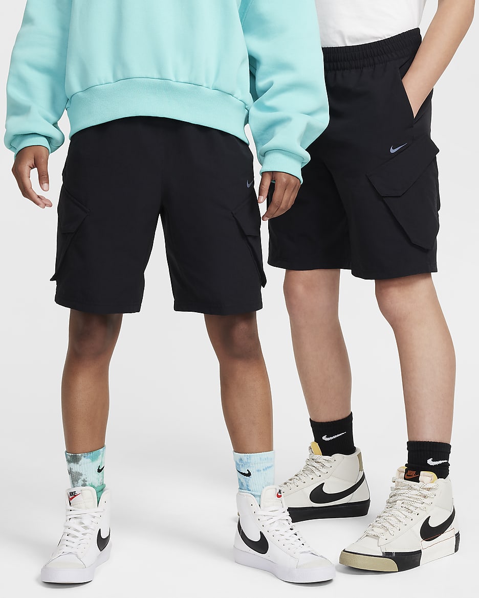 Nike Sportswear City Utility 大童工装短裤 - 黑/黑