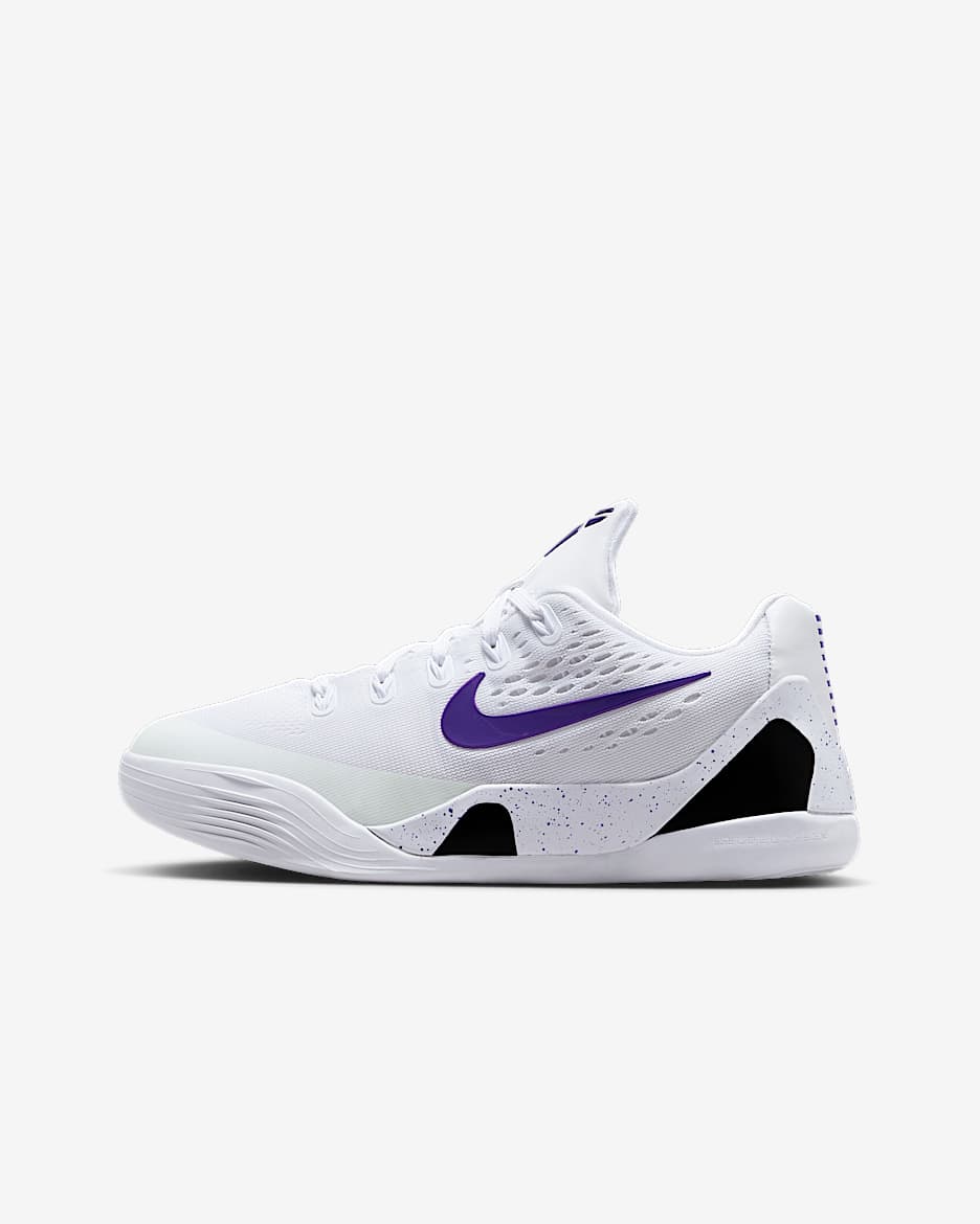 Kobe IX 科比大童实战篮球鞋 - 白色/庭紫