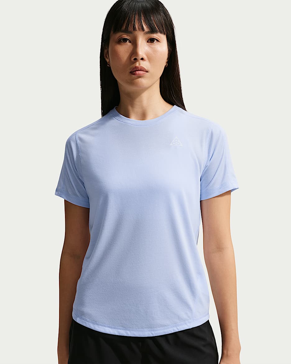 Nike ACG Dri-FIT 女子速干短袖越野跑步上衣 - 氢蓝/尘光子色/山峰白
