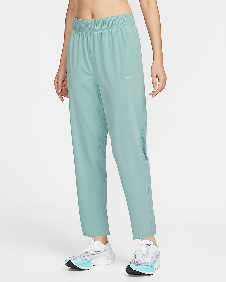 Nike Dri-FIT Fast 女子透气速干中腰跑步九分裤 - 大炮灰