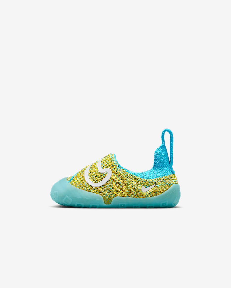 Nike Swoosh 1 婴童易穿脱运动鞋宝宝勾学步鞋 - 团队金/波罗的海蓝/亮黄/帆白