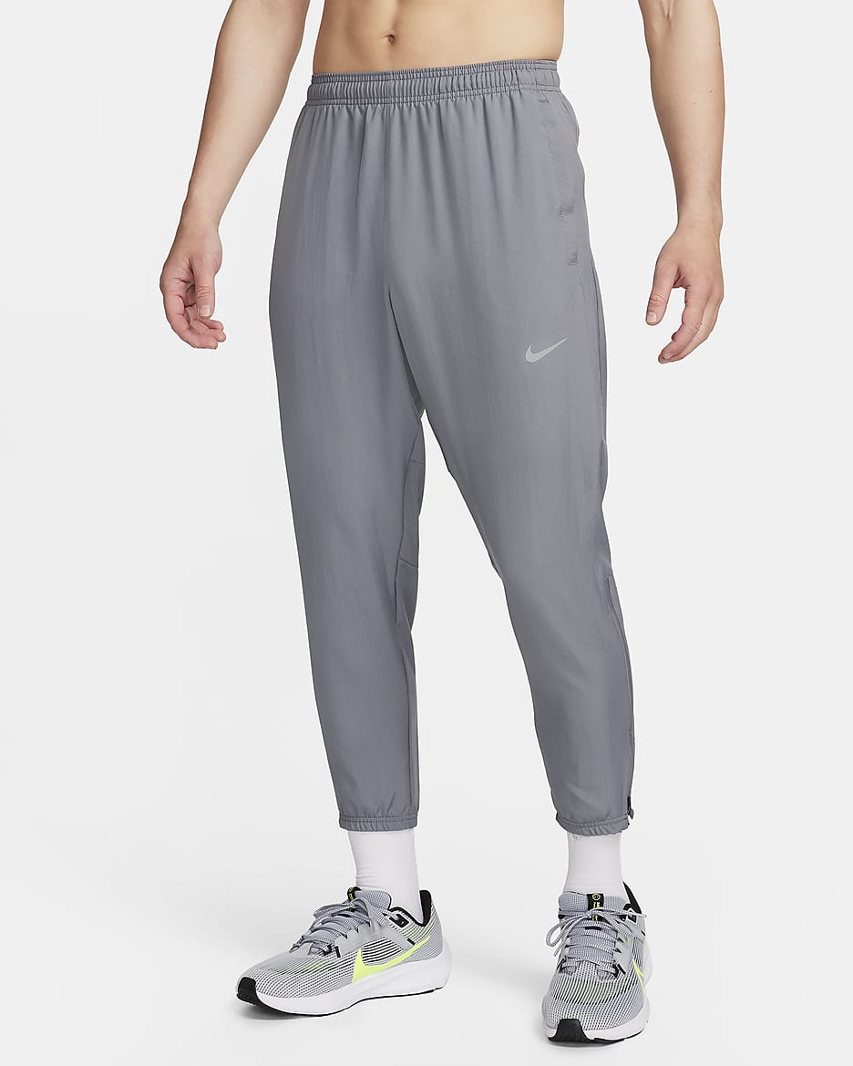 Nike Challenger Dri-FIT 男子透气速干梭织跑步长裤 - 烟灰/黑