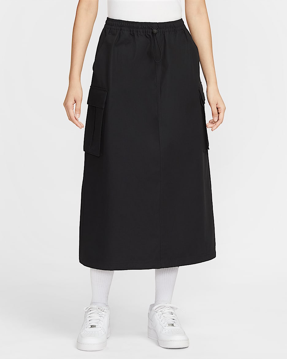 Nike Sportswear 女子宽松工装半身裙 - 黑/帆白