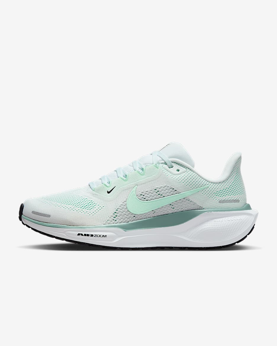 Nike Pegasus 41 耐克飞马女子公路跑步鞋 - 白色/白金色/大炮灰/泡沫薄荷绿