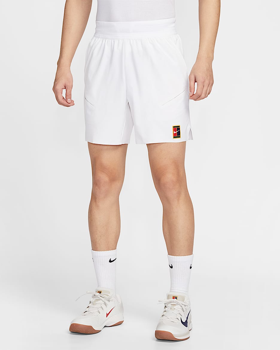 NikeCourt Slam Dri-FIT 男子速干网球短裤 - 白色