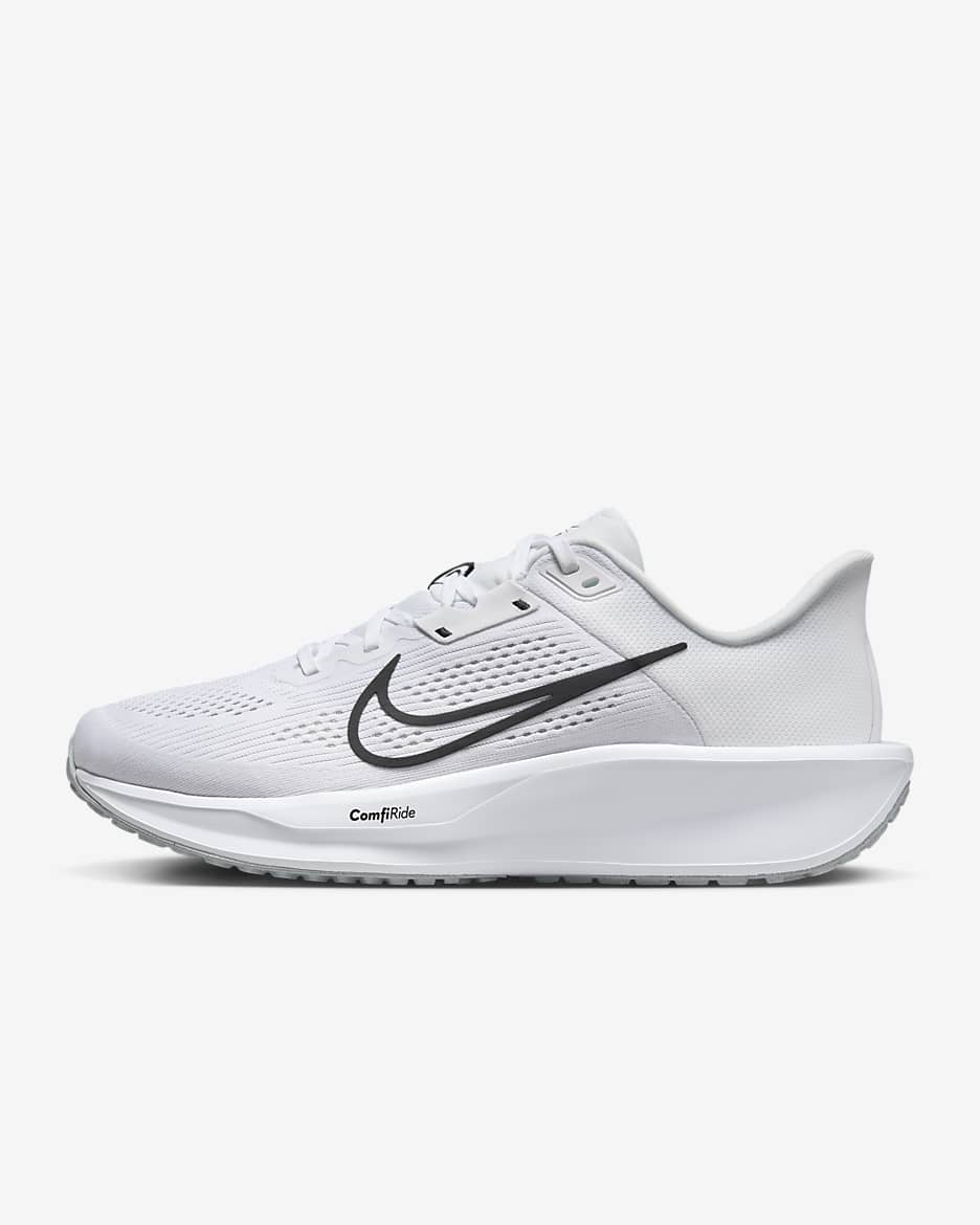 Nike Quest 6 男子公路跑步鞋 - 白色/白金色/黑
