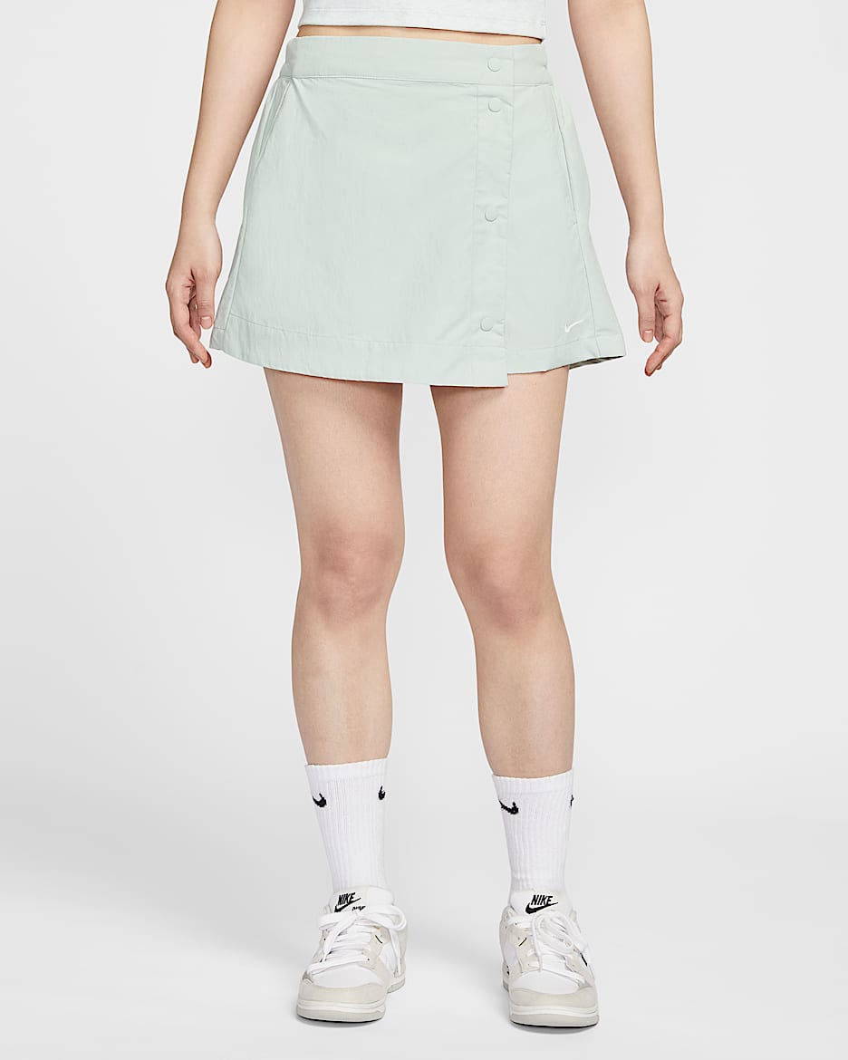 Nike Sportswear Essential 女子梭织裤裙 - 浅银/白色
