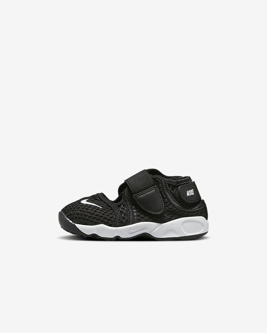Nike Little Rift 婴童魔术贴运动童鞋 - 黑/白色