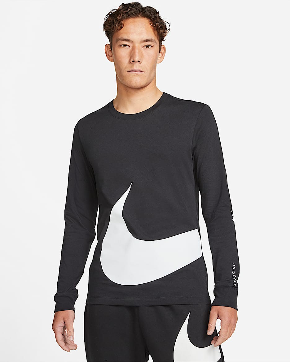 Nike Sportswear 男子长袖T恤 - 黑