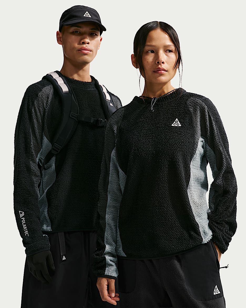 Nike ACG 男子加绒圆领上衣 - 黑/煤黑/冷灰/山峰白