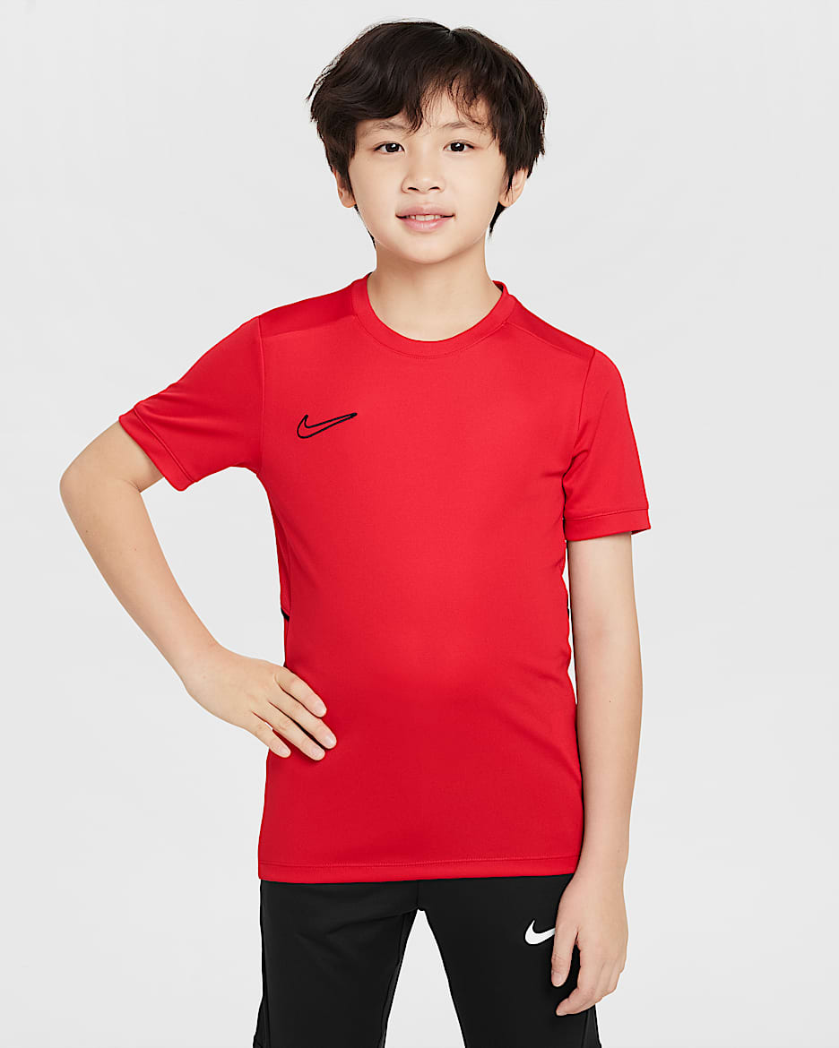 Nike Academy Dri-FIT 大童速干足球上衣 - 大学红/大学红/黑/黑