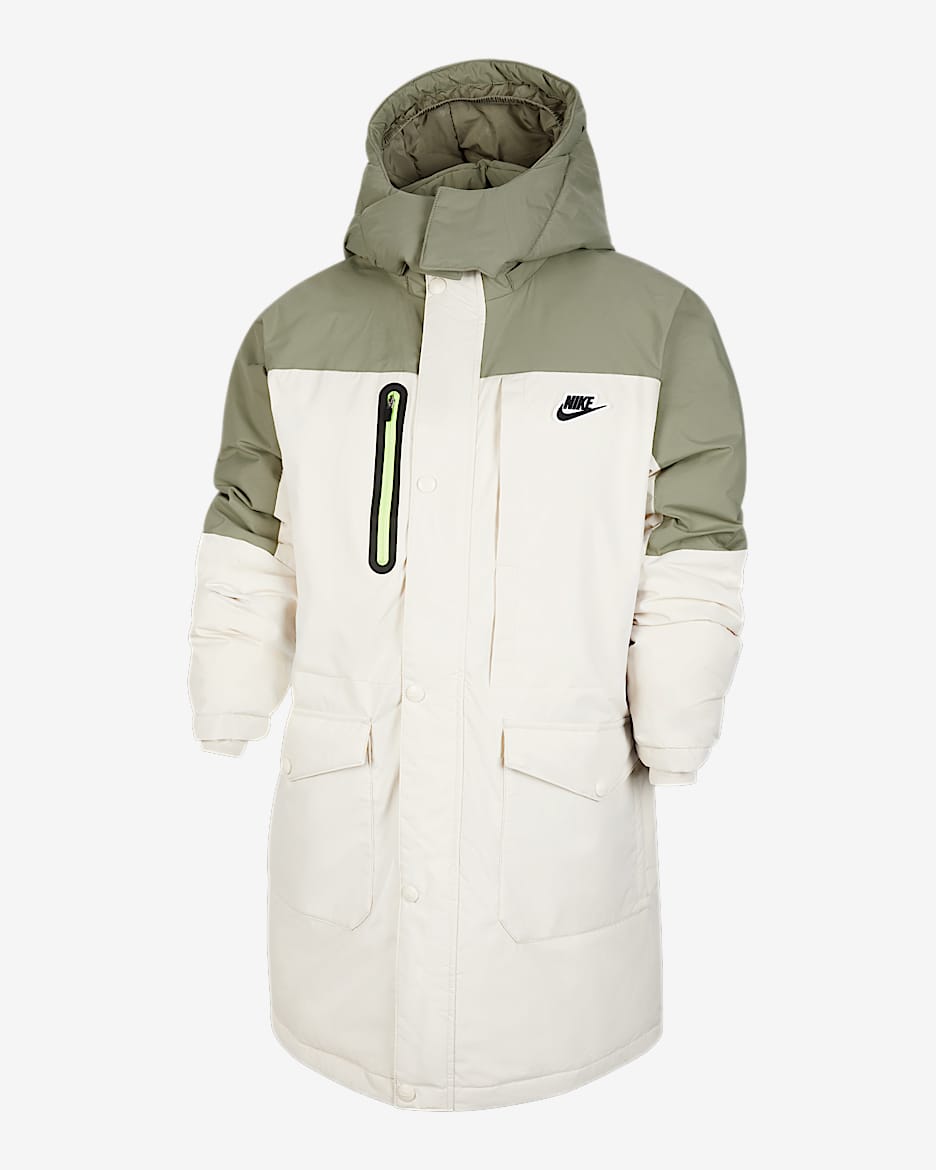 Nike 大童三防羽绒中长款夹克 - 浅土褐