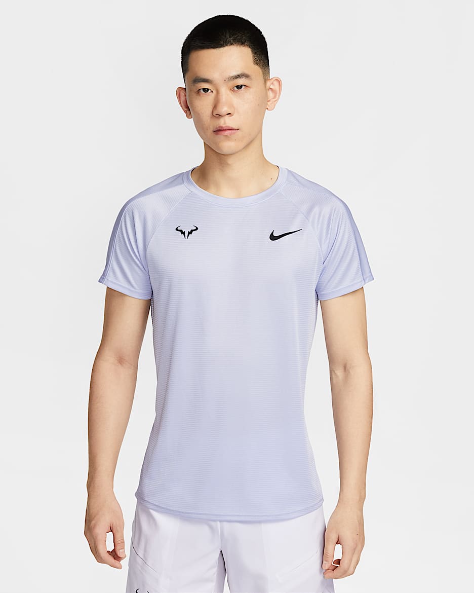 Rafa Challenger Nike Dri-FIT 纳达尔男子透气速干短袖网球上衣 - 幻影/黑