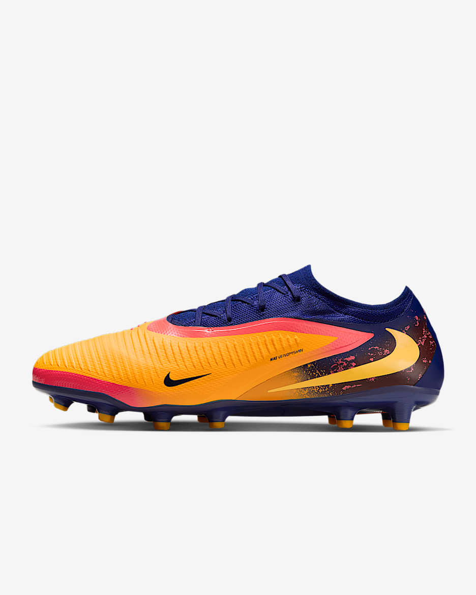Nike Phantom 6 Low Pro "Erling Haaland" 耐克暗煞系列哈兰德男/女 AG 人造草地低帮足球鞋 - 激光橙/空间蓝/亮眼柠檬黄