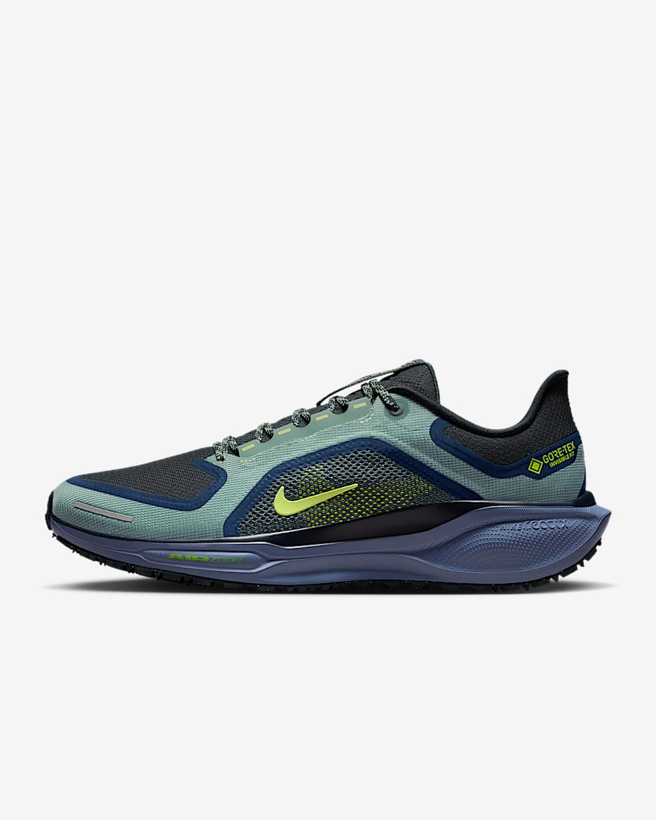 Nike Pegasus 41 GORE-TEX 耐克飞马男子防水公路跑步鞋 - 加农绿/黑曜石色/海藻绿/荧光黄