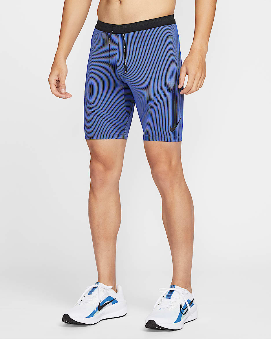 Nike AeroSwift Dri-FIT ADV 男子速干跑步紧身短裤 - 游戏宝蓝/芬蓝/黑曜石色/黑