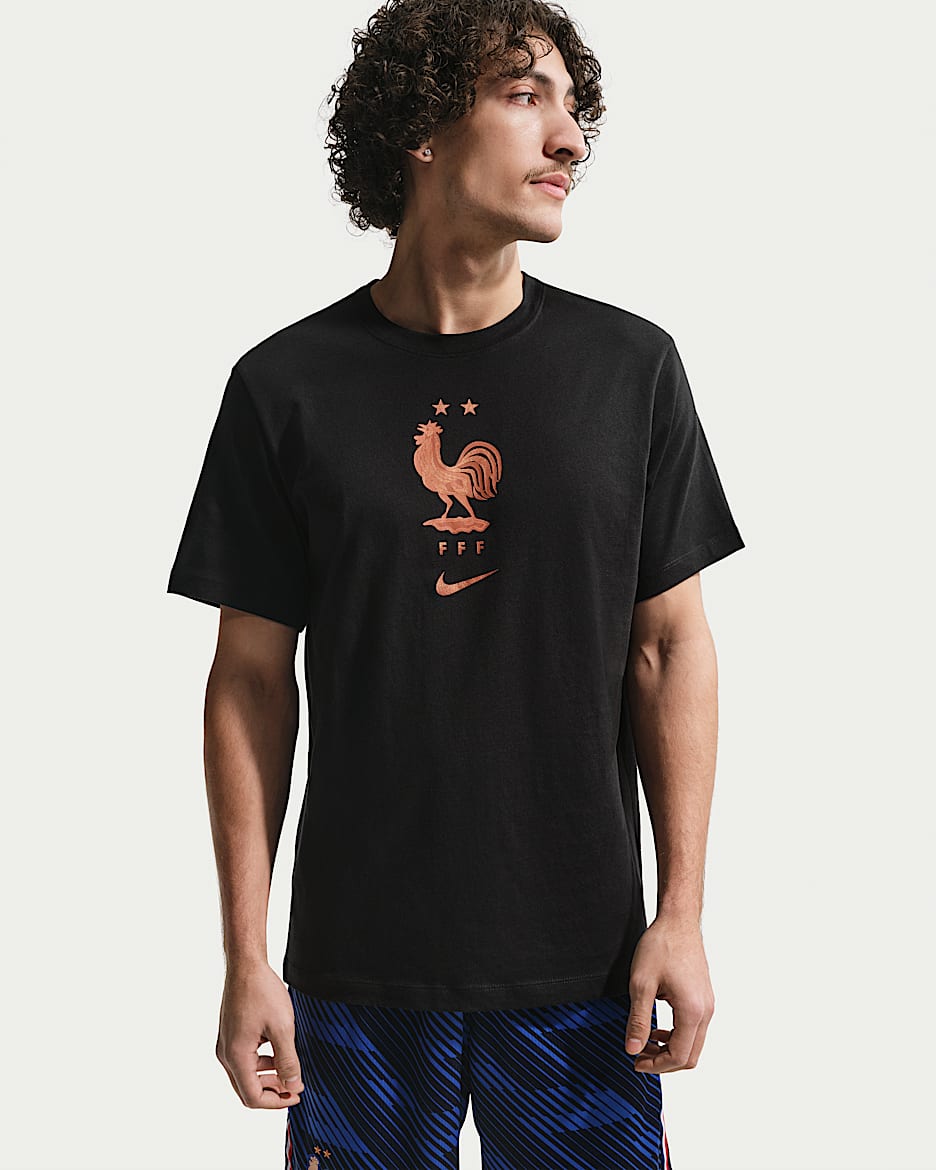 法国队 Nike 男子足球T恤 - 黑