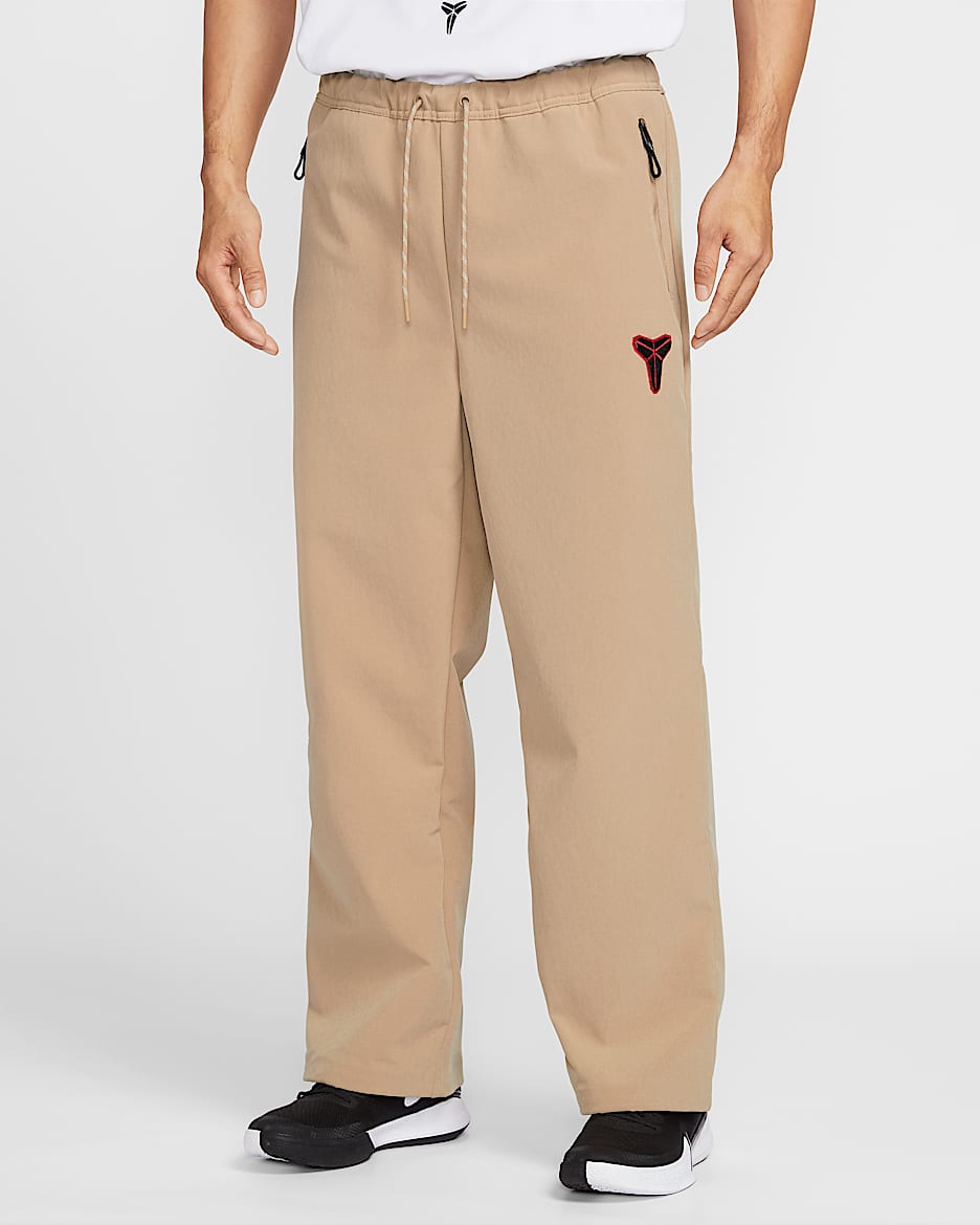 Kobe Nike Windrunner 科比男子拒水加绒里料梭织长裤 - 英国卡其/健身红