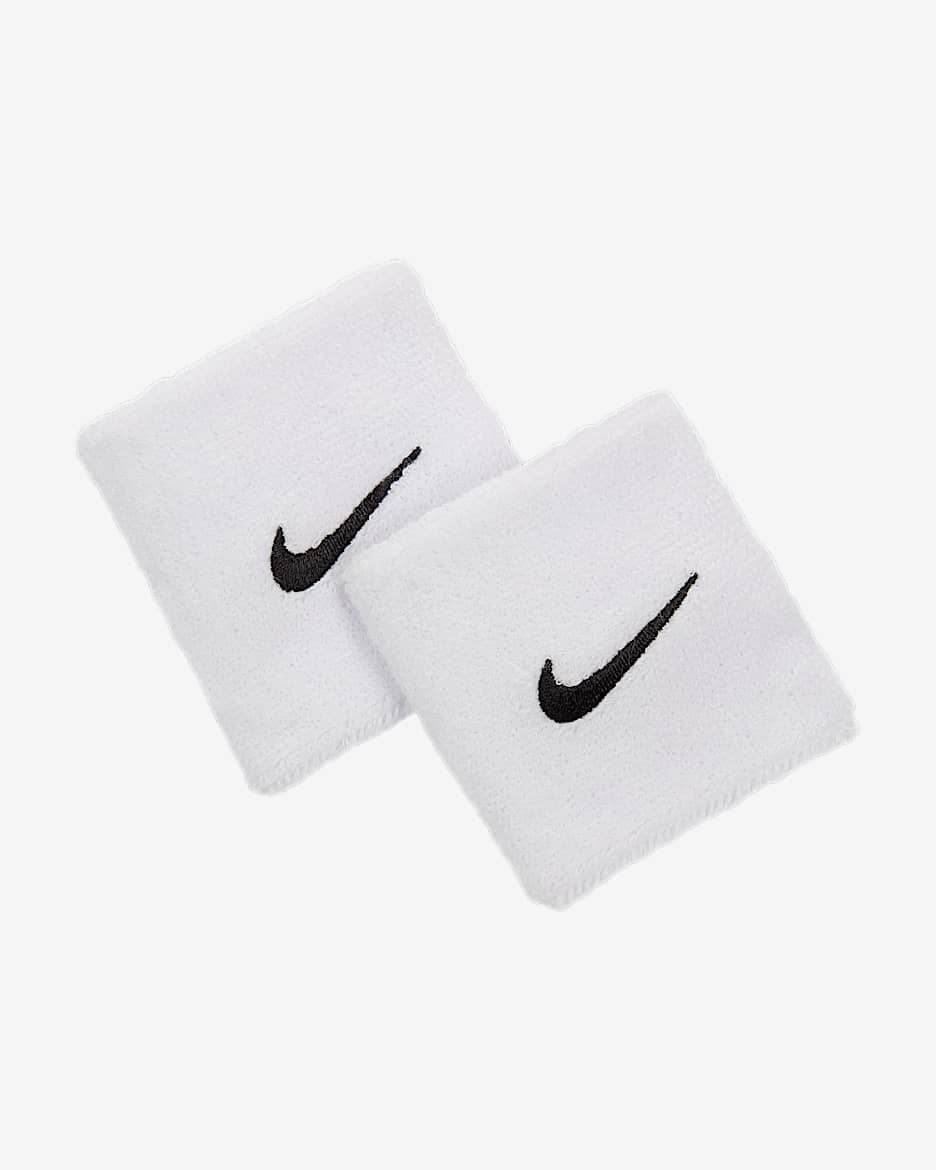 Nike Swoosh Classic 护腕（1 对） - 白色/黑